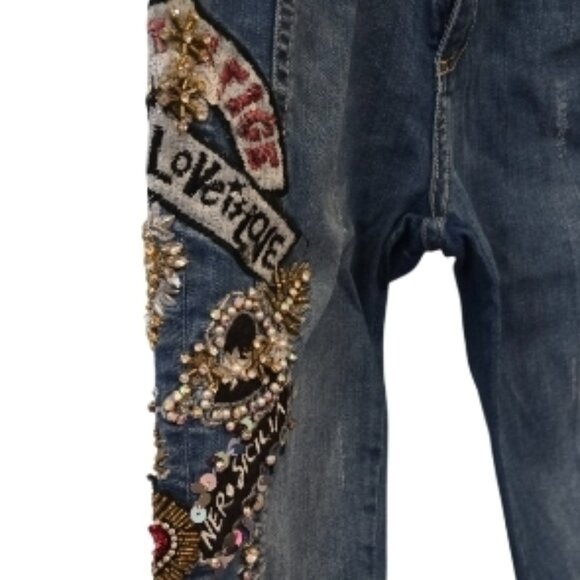 NICE ISTANBUL NWOT Denim Jeans - Size L (runs small) - Picture 6 of 6